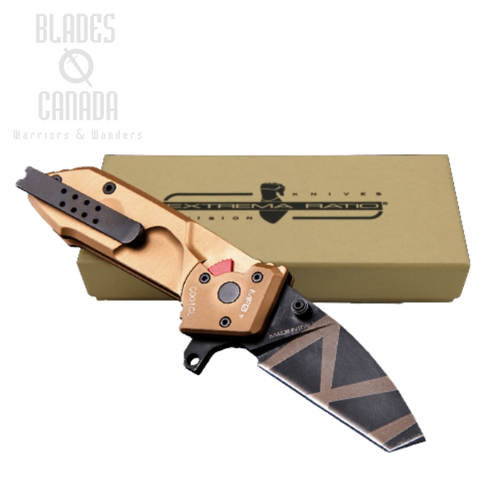 Extrema Ratio MF0T Small Tanto Folding Knife, Bohler N690, Aluminum Desert Warfare